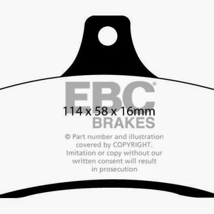 EBC DP31711C - EBCDP31711C - EBC 03-04 Pontiac GTO 5.7 (Solid Rear Rotors) Redstuff Rear Brake Pads - Shipped in Europe - Tuningsupply.com