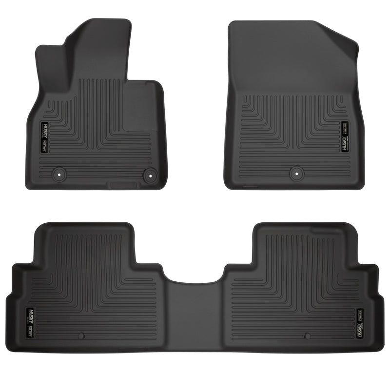 Husky Liners 95691 - HSL95691 - Husky Liners 2020 Kia Telluride Weatherbeater Black Front & 2nd Seat Floor Liners - Shipped in Europe - Tuningsupply.com
