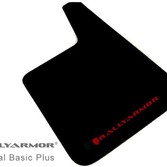 Rally Armor MF20-BAS-BLK - RALMF20-BAS-BLK - Rally Armor Universal Fit (No Hardware) Basic Plus Black Mud Flap w/ Black Logo - Shipped in Europe - Tuningsupply.com