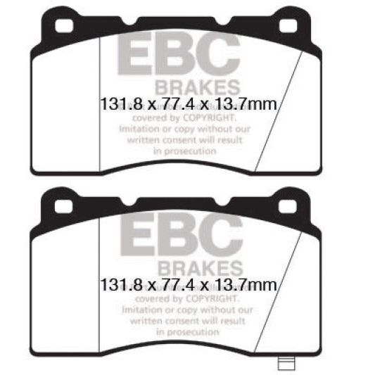 EBC DP52147NDX - EBCDP52147NDX - EBC 09+ Hyundai Genesis Coupe 2.0 Turbo (Brembo) Bluestuff Front Brake Pads - Shipped in Europe - Tuningsupply.com