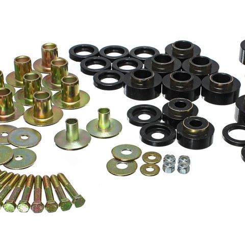 Energy Suspension 3.4170G - ENG3.4170G - Energy Suspension 68-72 Chevy Chevelle/Monte Carlo/Malibu/El Camino Black Body Mount Set - Shipped in Europe - Tuningsupply.com