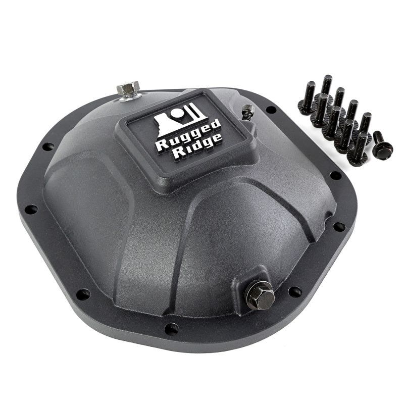 Rugged Ridge 16595.12 - RUG16595.12 - Rugged Ridge Boulder Aluminum Differential Cover Dana 44 Black - Shipped in Europe - Tuningsupply.com