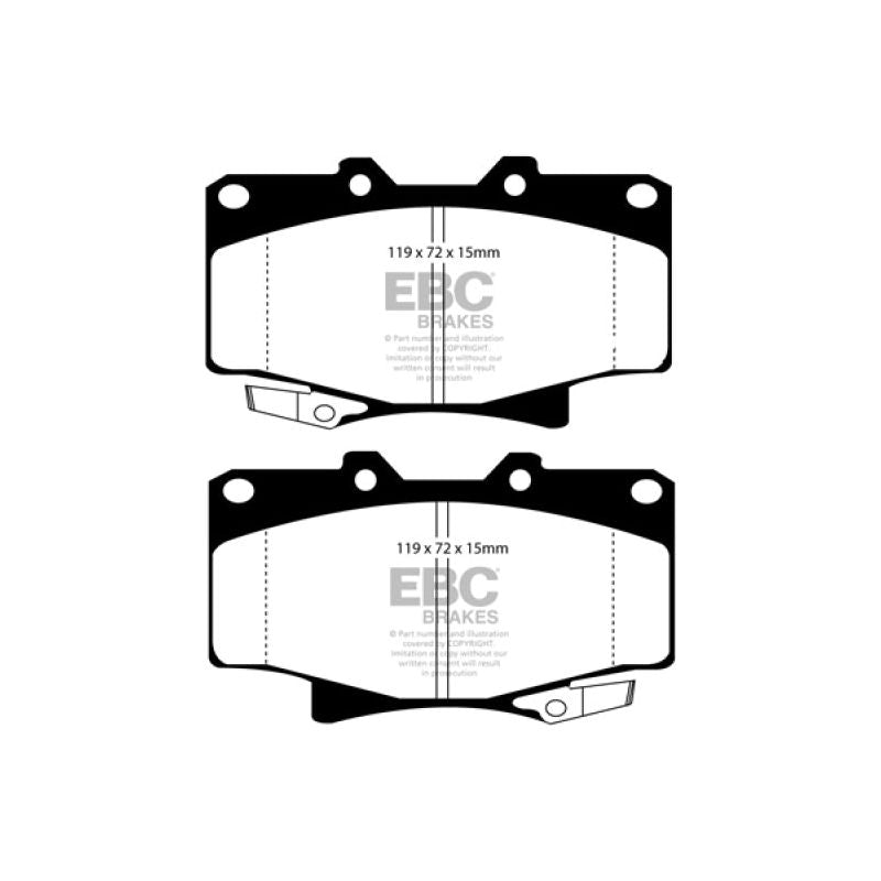 EBC DP4992R - EBCDP4992R - EBC 96-97 Lexus LX450 4.5 Yellowstuff Front Brake Pads - Shipped in Europe - Tuningsupply.com
