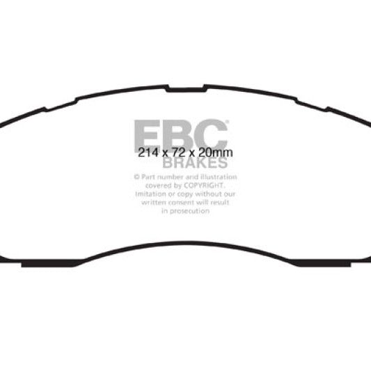 EBC DP41847R - EBCDP41847R - EBC 09-11 Dodge Ram 2500 Pick-up 5.7 2WD/4WD Yellowstuff Front Brake Pads - Shipped in Europe - Tuningsupply.com