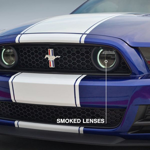 Raxiom 49177 - RAX49177 - Raxiom 13-14 Ford Mustang GT CCFL Halo Fog Lights (Smoked) - Shipped in Europe - Tuningsupply.com