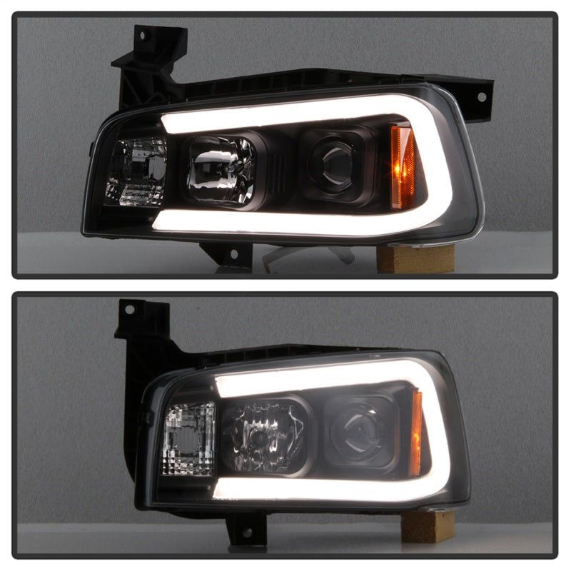 SPYDER 5085245 - SPY5085245 - Spyder Dodge Charger 06-10 Projector Headlights - LED Light Bar - Black PRO-YD-DCH05V2-LB-BK - Shipped in Europe - Tuningsupply.com