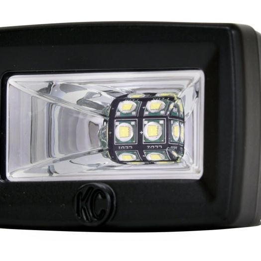 KC HiLiTES 328 - KCL328 - KC HiLiTES C-Series 2in. C2 LED Light 20w Area Flood Beam (Pair Pack System) - Black - Shipped in Europe - Tuningsupply.com