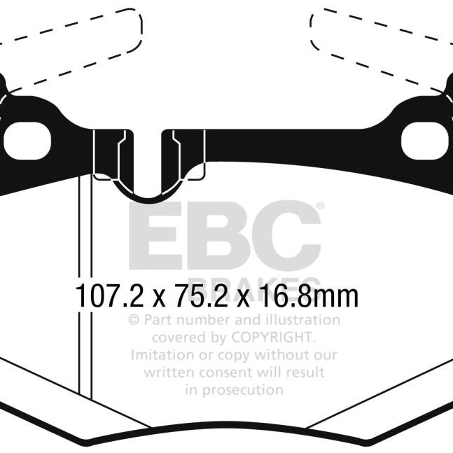 EBC DP32261C - EBCDP32261C - EBC 2016+ Lexus GS-F 5.0L Redstuff Rear Brake Pads - Shipped in Europe - Tuningsupply.com