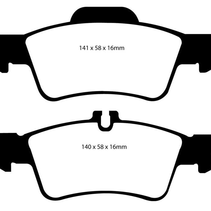 EBC DP41491R - EBCDP41491R - EBC 04-06 Mercedes-Benz CL500 5.0 Yellowstuff Rear Brake Pads - Shipped in Europe - Tuningsupply.com