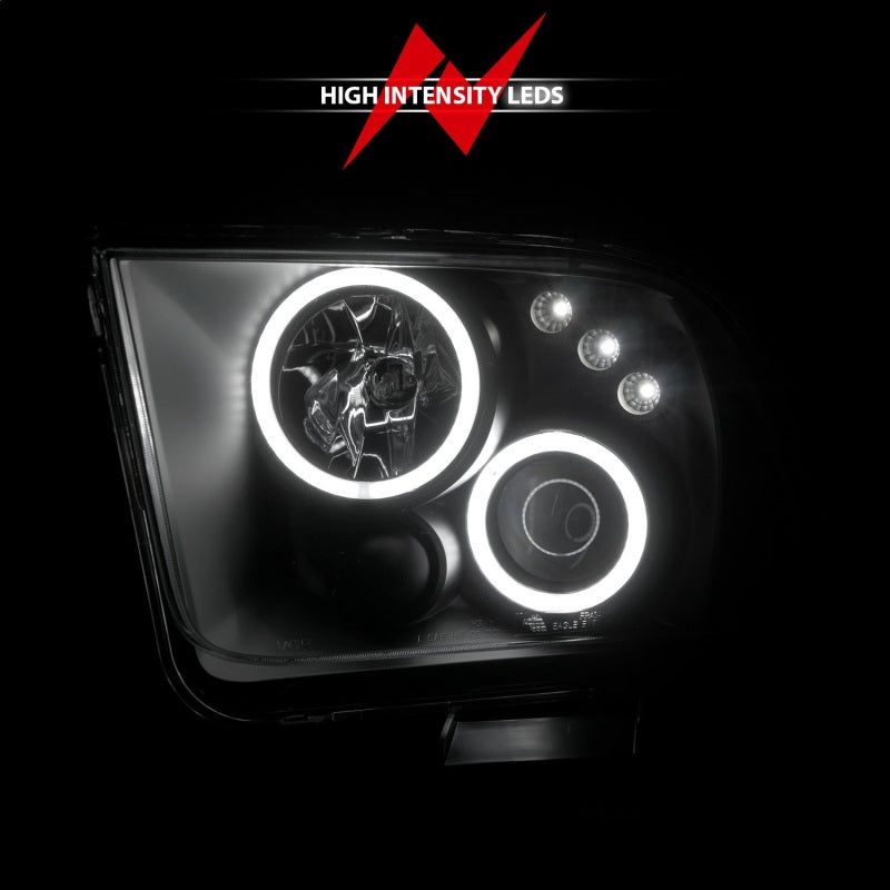 ANZO 121166 - ANZ121166 - ANZO 2005-2009 Ford Mustang Projector Headlights w/ Halo Black - Shipped in Europe - Tuningsupply.com