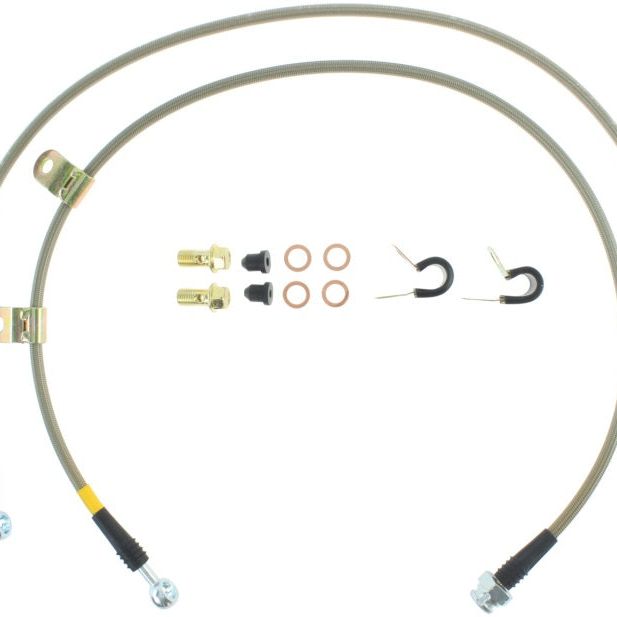 Stoptech 950.42012 - STO950.42012 - StopTech 07-08 Infiniti G35 / 09 G37 / 09 Nissan 370Z Front Stainless Steel Brake Lines - Shipped in Europe - Tuningsupply.com