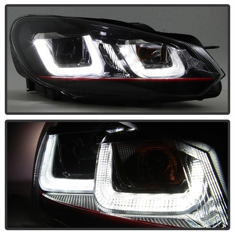 SPYDER 5082046 - SPY5082046 - Spyder Volkswagen Golf / GTI 10-13 Version 3 Projector Headlights - Black PRO-YD-VG10V3R-DRL-BK - Shipped in Europe - Tuningsupply.com