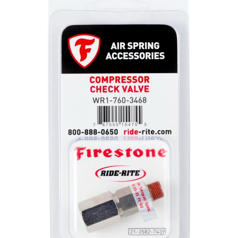 Firestone 3468 - FIR3468 - Firestone Air-Rite Air Command Compressor Check Valve 1/8NPT - 1 Pack (WR17603468) - Shipped in Europe - Tuningsupply.com