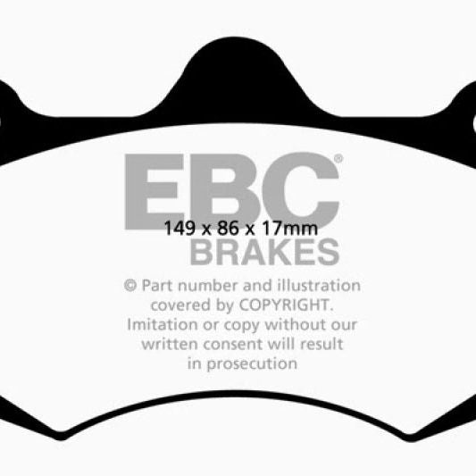 EBC DP4042R - EBCDP4042R - EBC 01-04 Aston Martin Vanquish 5.9 (AP Caliper) Yellowstuff Front Brake Pads - Shipped in Europe - Tuningsupply.com