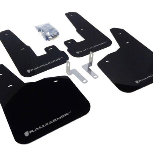 Rally Armor MF14-UR-BLK/SIL - RALMF14-UR-BLK/SIL - Rally Armor 10-14 Subaru Legacy Black UR Mud Flap w/ Silver Logo - Shipped in Europe - Tuningsupply.com