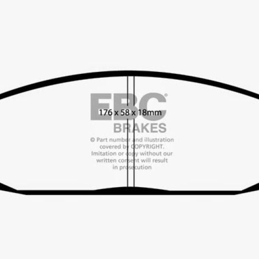 EBC DP61732 - EBCDP61732 - EBC 05-10 Jeep Commander 3.7 Greenstuff Front Brake Pads - Shipped in Europe - Tuningsupply.com