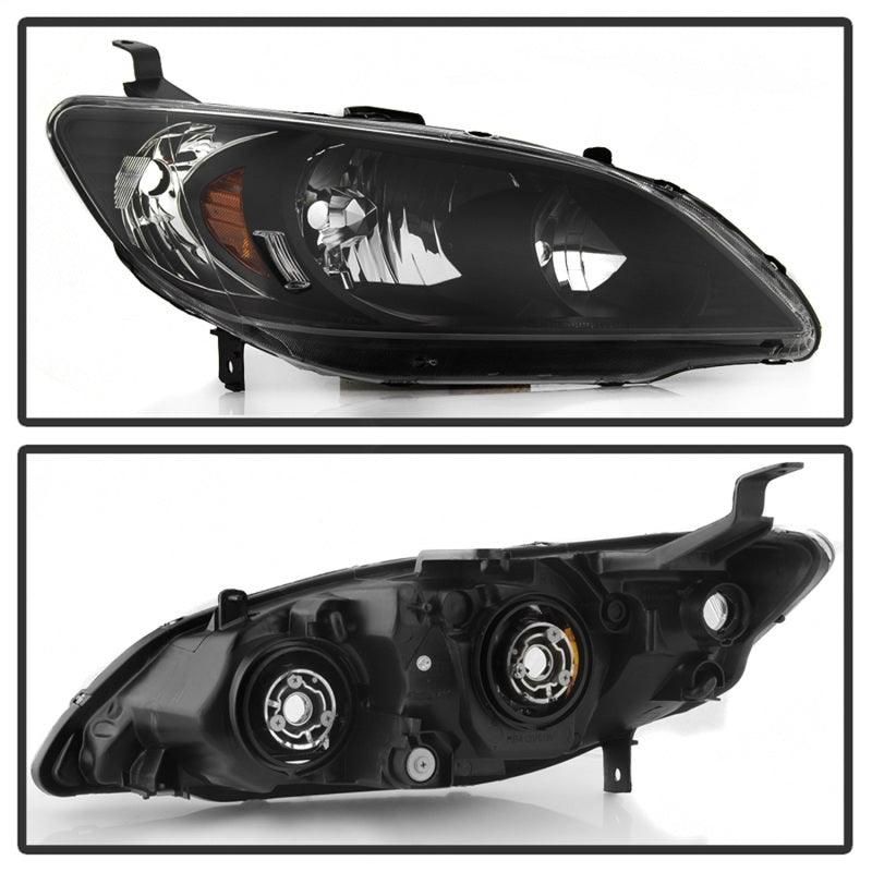 SPYDER 9042706 - SPY9042706 - xTune 04-05 Honda Civic (Excl Hatchback/Si) OEM Style Headlights - Black (HD-JH-HC04-4D-AM-BK) - Shipped in Europe - Tuningsupply.com