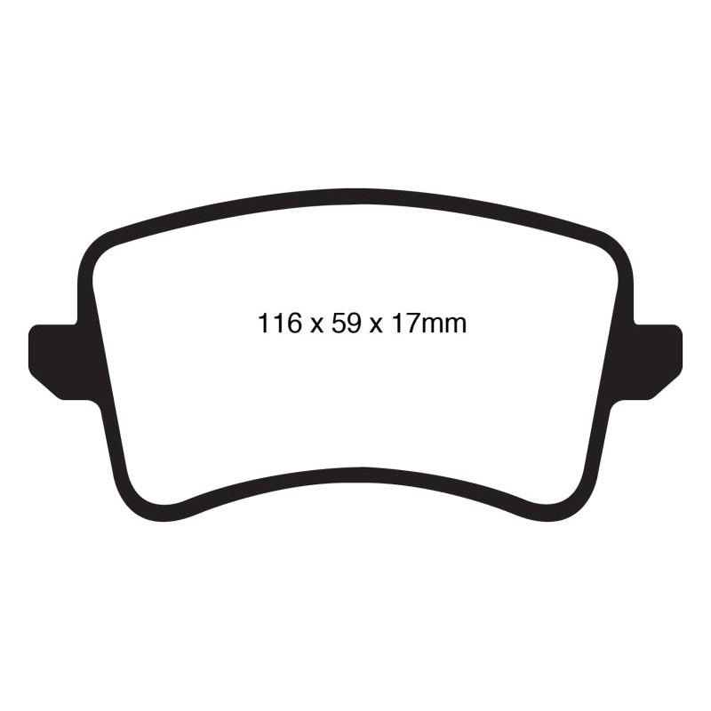 EBC DP21988 - EBCDP21988 - EBC 09-11 Audi A4 2.0 Turbo Greenstuff Rear Brake Pads - Shipped in Europe - Tuningsupply.com