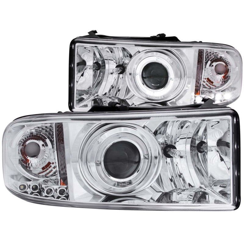 ANZO 111195 - ANZ111195 - ANZO 1994-2001 Dodge Ram Projector Headlights w/ Halo Chrome - Shipped in Europe - Tuningsupply.com