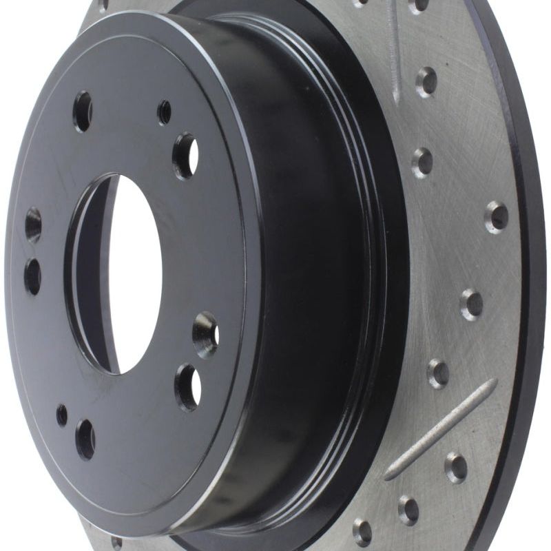 Stoptech 127.40068L - STO127.40068L - StopTech 09-10 Acura TSX / 08-10 Honda Accord Coupe/05-10 Sedan Left Rear Slotted & Drilled Rotor - Shipped in Europe - Tuningsupply.com