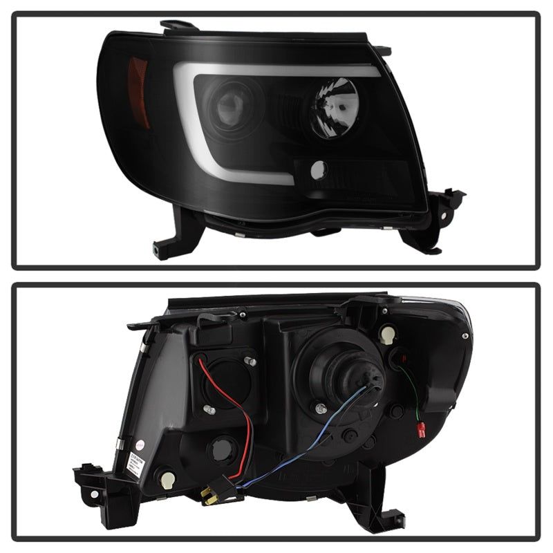 SPYDER 5085771 - SPY5085771 - Spyder 05-11 Toyota Tacoma Ver 2 Proj Headlights - Light Bar DRL - Black Smoke PRO-YD-TT05V2-LB-BSM - Shipped in Europe - Tuningsupply.com