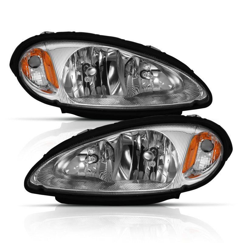 ANZO 111472 - ANZ111472 - ANZO 2001-2005 Chrysler Pt Cruiser Crystal Headlight Chrome Amber (OE) - Shipped in Europe - Tuningsupply.com
