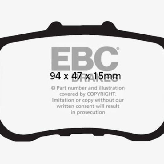 EBC DP31987C - EBCDP31987C - EBC 09-14 Acura TSX 2.4 Redstuff Rear Brake Pads - Shipped in Europe - Tuningsupply.com