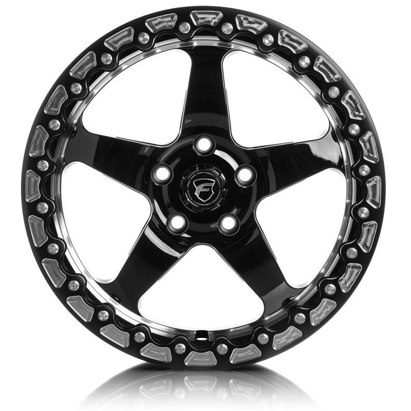 Forgestar F00170071P00 - FRGF00170071P00 - Forgestar D5 Beadlock 17x10 / 5x115 BP / ET00 / 5.5in BS Gloss Black Wheel - Shipped in Europe - Tuningsupply.com