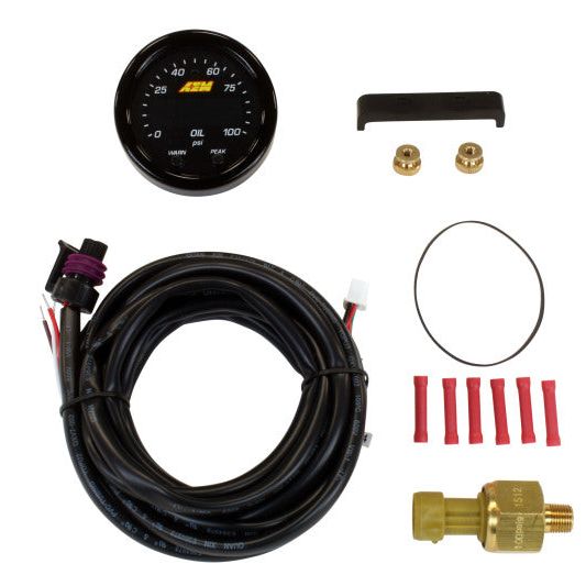 AEM 30-0301 - AEM30-0301 - AEM X-Series Pressure 0-100psi Gauge Kit - Shipped in Europe - Tuningsupply.com