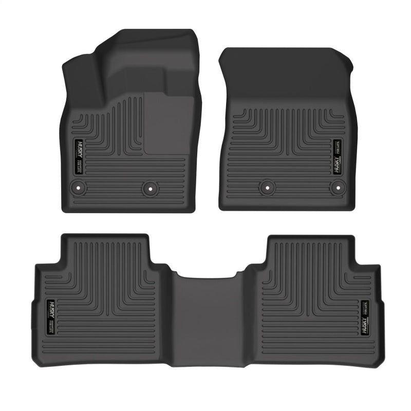 Husky Liners 95081 - HSL95081 - Husky Liners 21-22 Nissan Rogue WeatherBeater Front & 2nd Seat Floor Liners - Black - Shipped in Europe - Tuningsupply.com