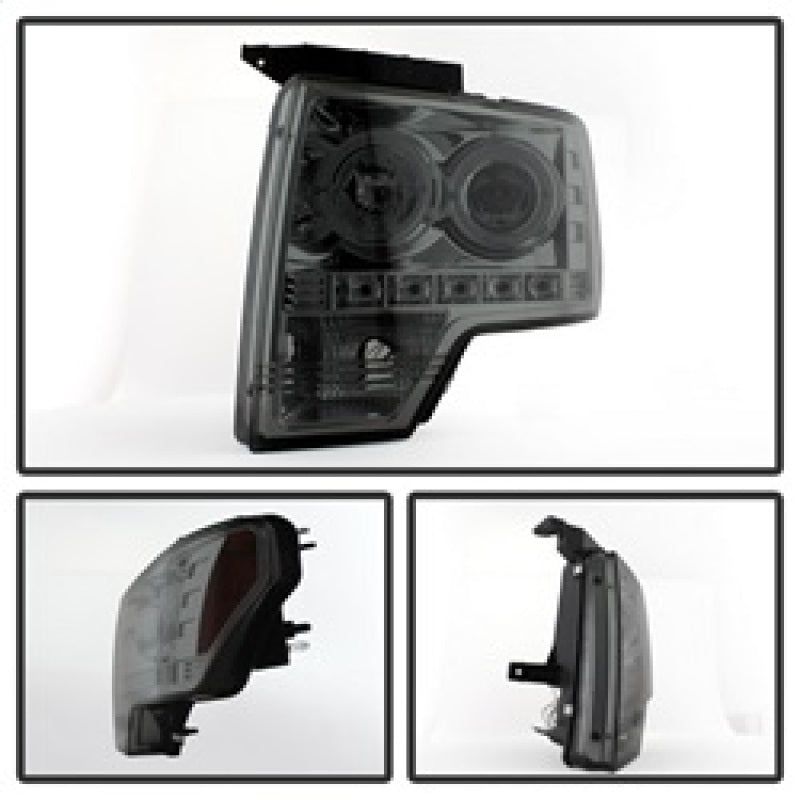 SPYDER 5010254 - SPY5010254 - Spyder Ford F150 09-14 Projector Headlights Halogen Model- LED Halo LED Smke PRO-YD-FF15009-HL-SM - Shipped in Europe - Tuningsupply.com