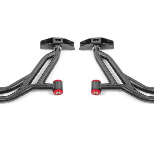 BMR Suspension AA755H - BMRAA755H - BMR 10-14 Ford Mustang Adj. Lower A-Arms Delrin/Rod End w/ 19mm STD. Ball Joint - Black Hammertone - Shipped in Europe - Tuningsupply.com