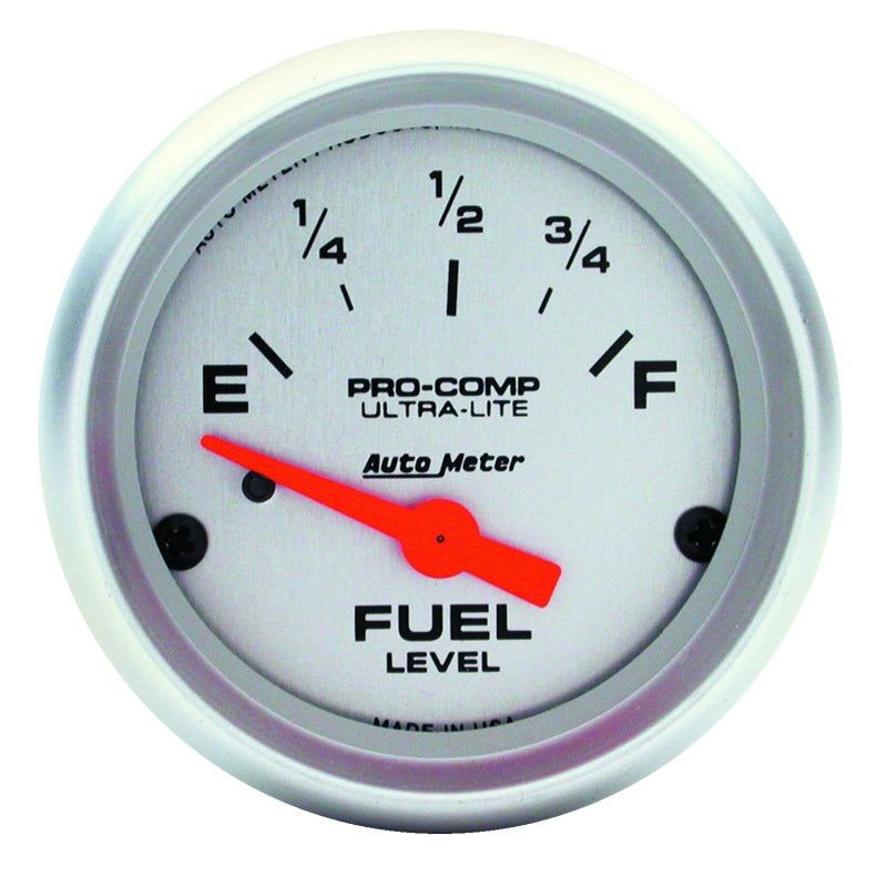 AutoMeter 4319 - ATM4319 - Autometer Ultra-Lite 52mm 73 OHMS Empty/10 OHMS Full Short Sweep Electronic Fuel Level Gauge - Shipped in Europe - Tuningsupply.com