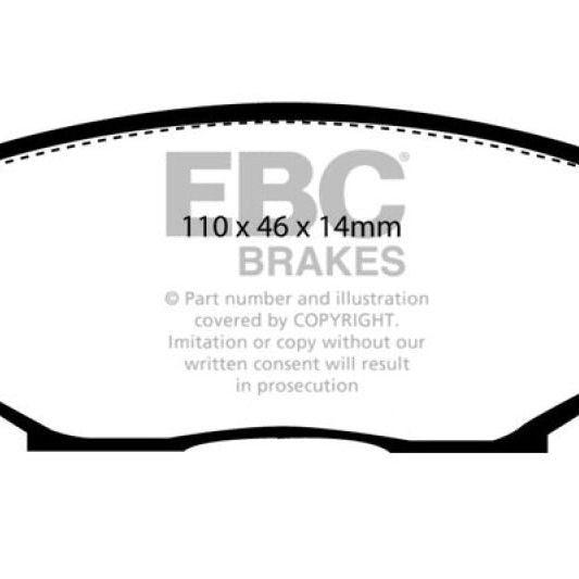 EBC DP3802C - EBCDP3802C - EBC 90-93 Geo Storm 1.6 Redstuff Front Brake Pads - Shipped in Europe - Tuningsupply.com