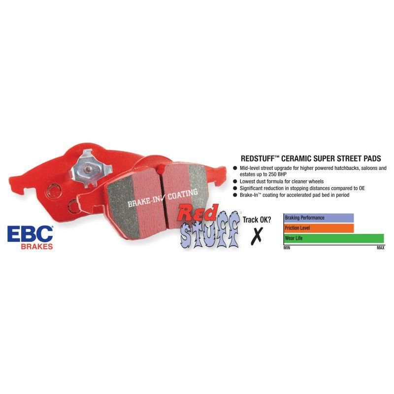 EBC DP3848C - EBCDP3848C - EBC 93-97 Lexus GS300 3.0 Redstuff Rear Brake Pads - Shipped in Europe - Tuningsupply.com
