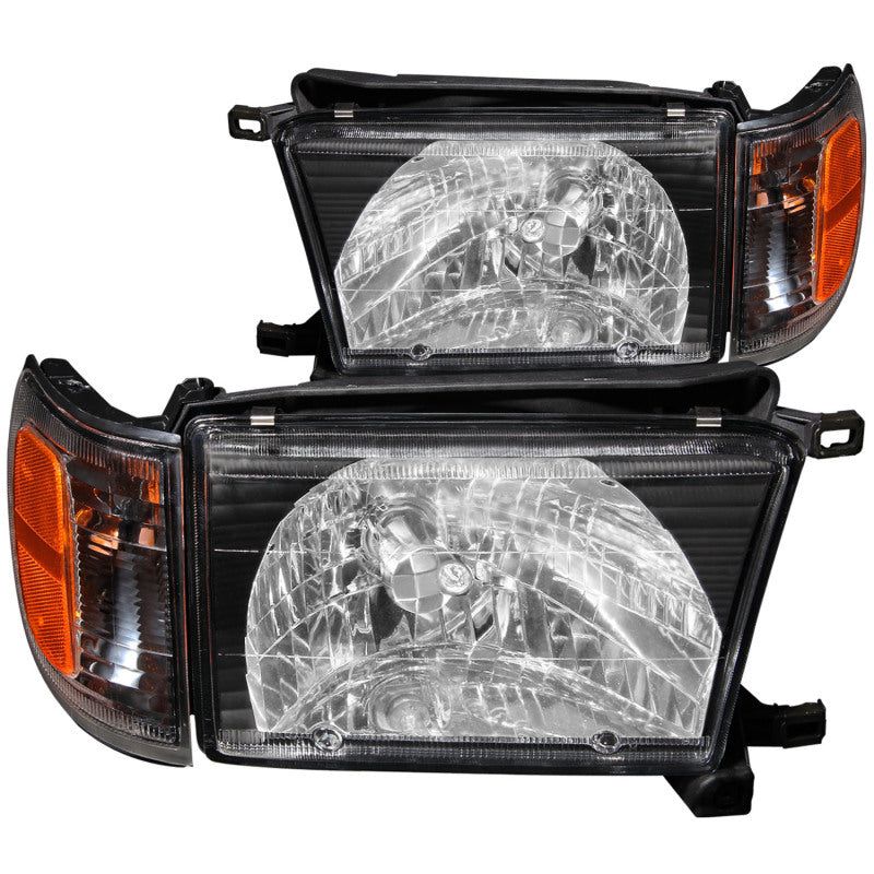 ANZO 111077 - ANZ111077 - ANZO 1999-2002 Toyota 4Runner Crystal Headlights Black - Shipped in Europe - Tuningsupply.com