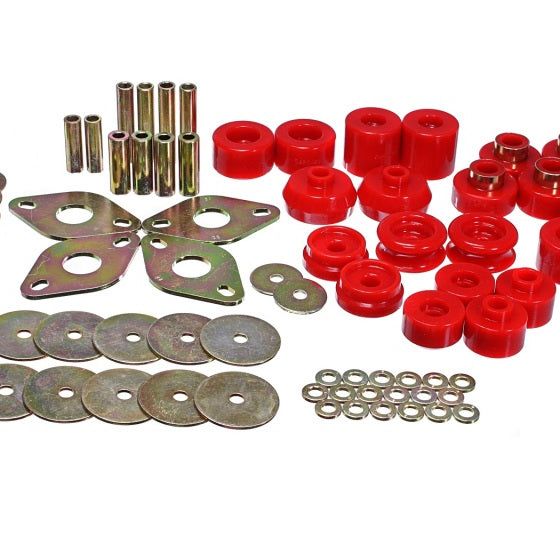 Energy Suspension 8.4110R - ENG8.4110R - Energy Suspension 00-02 Toyota 4-Runner 2WD/4WD Red Body Mount Bushing Set - Shipped in Europe - Tuningsupply.com
