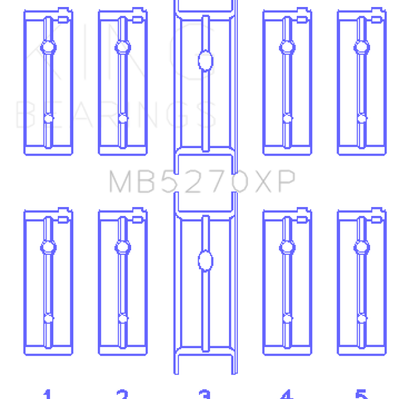King Engine Bearings GMB5270XP - KINGMB5270XP - King Engine Bearings 03-05 Dodge Neon SRT4 2.4L Performance Main Bearing Set - Size STD - Shipped in Europe - Tuningsupply.com