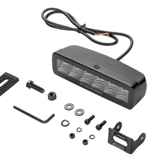 Hella LA358176201 - HELLA358176201 - Hella Universal Black Magic 6 L.E.D. Mini Light Bar - Flood Beam - Shipped in Europe - Tuningsupply.com