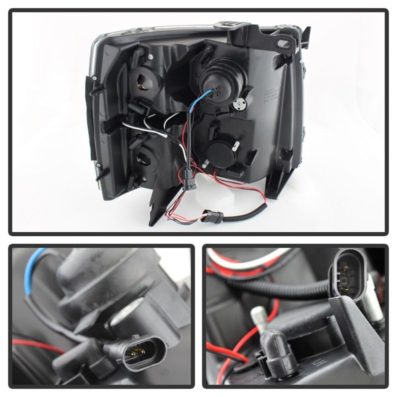 SPYDER 5078322 - SPY5078322 - Spyder Chevy Silverado 1500/2500 07-13 Projector Headlights LED Halo LED Blk Smke PRO-YD-CS07-HL-BSM - Shipped in Europe - Tuningsupply.com