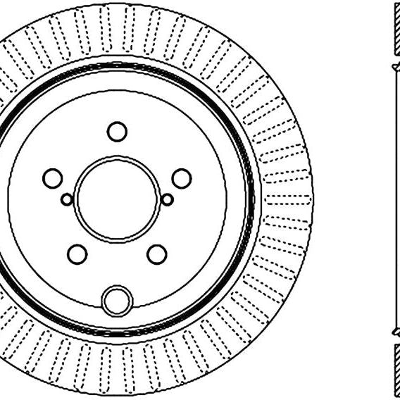 Stoptech 126.47031SR - STO126.47031SR - StopTech Power Slot 13 Scion FR-S / 13 Subaru BRZ Rear Right Slotted Rotor - Shipped in Europe - Tuningsupply.com