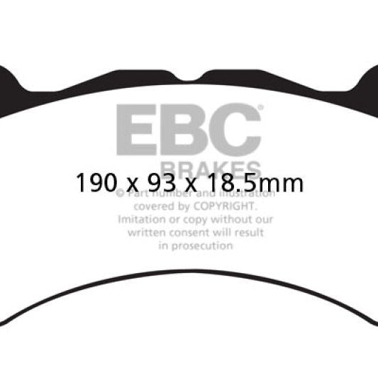 EBC DP41983R - EBCDP41983R - EBC 08-11 Nissan GT-R (R35) 3.8 Twin Turbo (Cast Iron Rotors) Yellowstuff Front Brake Pads - Shipped in Europe - Tuningsupply.com