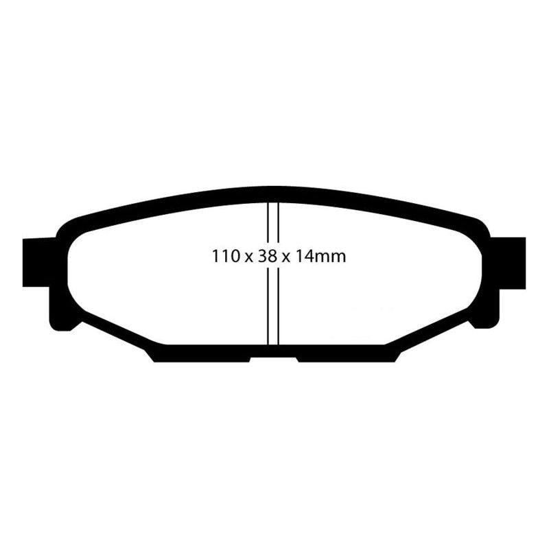 EBC UD1114 - EBCUD1114 - EBC 12+ Subaru BRZ 2.0 (solid rear rotors) Ultimax2 Rear Brake Pads - Shipped in Europe - Tuningsupply.com