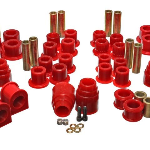 Energy Suspension 4.18120R - ENG4.18120R - Energy Suspension 00-04 Ford Excursion 4WD Red Hyper-flex Master Bushing Set - Shipped in Europe - Tuningsupply.com