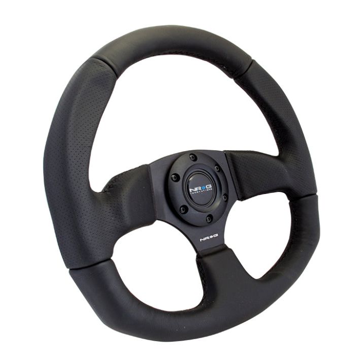 NRG RST-009R - NRGRST-009R - NRG Reinforced Steering Wheel (320mm Horizontal / 330mm Vertical) Leather w/Black Stitching - Shipped in Europe - Tuningsupply.com