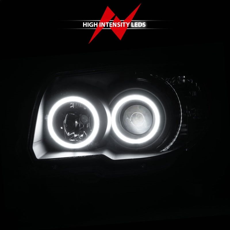 ANZO 111320 - ANZ111320 - ANZO 2006-2009 Toyota 4Runner Projector Headlights w/ Halo Black - Shipped in Europe - Tuningsupply.com