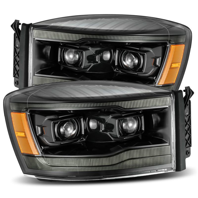 AlphaRex 880530 - ARX880530 - AlphaRex 06-08 Dodge Ram 1500HD PRO-Series Proj Headlights Plank Style Alpha Black w/Seq Signal/DRL - Shipped in Europe - Tuningsupply.com
