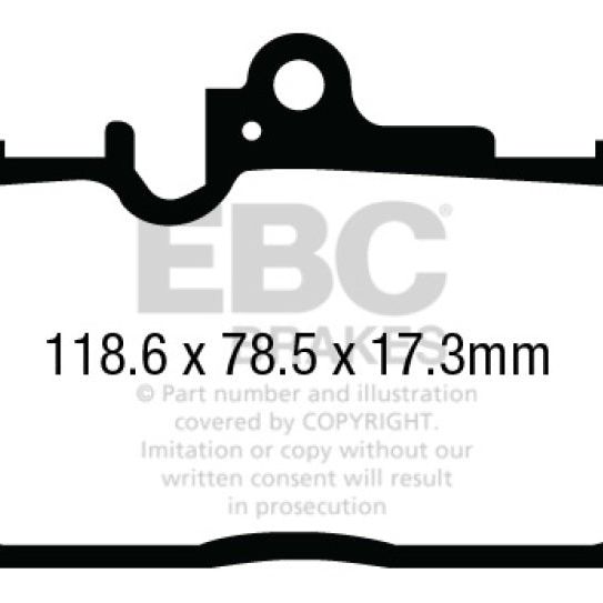 EBC DP33017C - EBCDP33017C - EBC 13+ Lexus GS350 3.5 F-Sport RWD Redstuff Front Brake Pads - Shipped in Europe - Tuningsupply.com