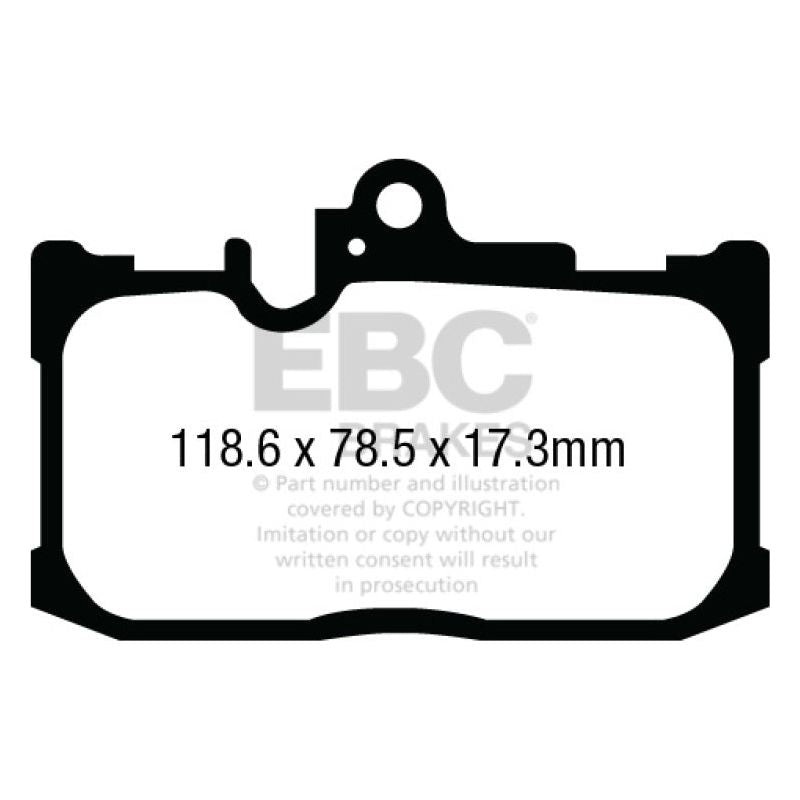 EBC DP43017R - EBCDP43017R - EBC 13+ Lexus GS350 3.5 F-Sport RWD Yellowstuff Front Brake Pads - Shipped in Europe - Tuningsupply.com