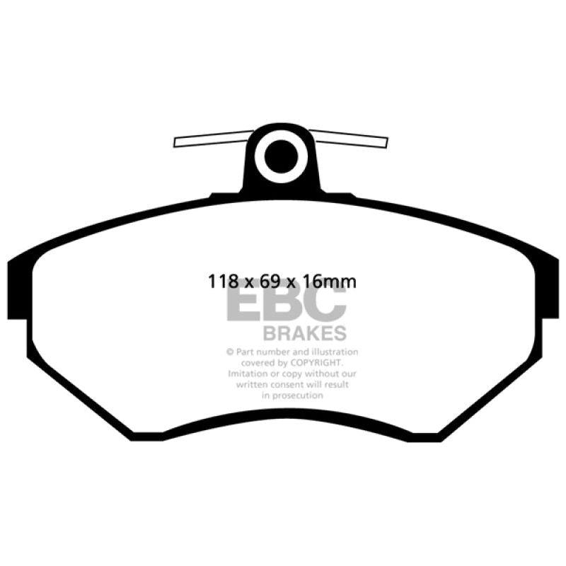 EBC DP41112R - EBCDP41112R - EBC 97-02 Volkswagen Cabriolet 2.0 Yellowstuff Front Brake Pads - Shipped in Europe - Tuningsupply.com